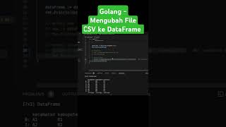 Golang  Mengubah CSV ke DataFrame golang golangtutorial backenddeveloper [upl. by Ramu]