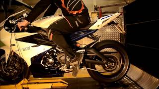 Triumph Daytona 675 Tellert Quickshifter Dynorun PCV [upl. by Darmit781]