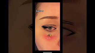 Makeupbyrabe Ib valeriyaeros graphicliner makeup makeupvideo short eyeliner [upl. by Hylton]