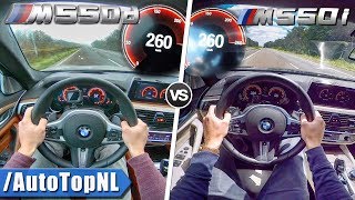 BMW 5 SERIES G30 M550i vs M550d  ACCELERATION amp TOP SPEED 0260kmh AUTOBAHN POV by AutoTopNL [upl. by Baun]