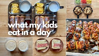 WHAT MY KIDS EAT IN A DAY  DAY 54 [upl. by Icart]