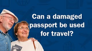 Can a damaged passport be used for travel  QampA [upl. by Ursa95]