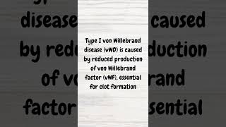 von Willebrand disease  MRCP revision  shorts bleeding haemorrhage hemorrhage haematology [upl. by Niliram]