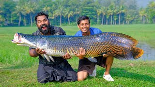 Giant Arapaima Grilled  ലക്ഷങ്ങളുടെ മീൻ ചുട്ട് തിന്നപ്പോൾ  M4 Tech [upl. by Fradin]