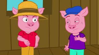 Les Trois Petits Cochons  Comptine éducative Originale avec les Ptits zAmis [upl. by Esmond289]