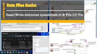 LabVIEW Data files EP7 Basic functions of File IO [upl. by Sidky]