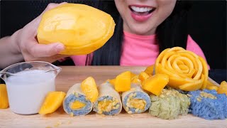 THAI DESSERT MANGO AND STICKY RICE ASMR EATING SOUNDS NO TALKING  SASASMR [upl. by Ahmad]