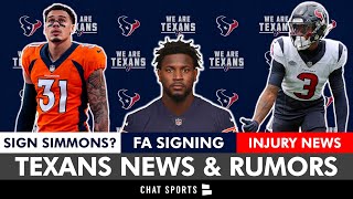 Houston Texans News amp Rumors Tank Dell Injury Mario Edwards Signing  Remaining NFL Free Agents [upl. by Lassiter6]