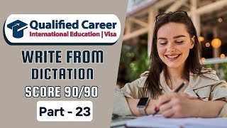 PTE Write From Dictation  Must Practice  PART  23 October 30 2024  Qualified Career [upl. by Nadirehs]