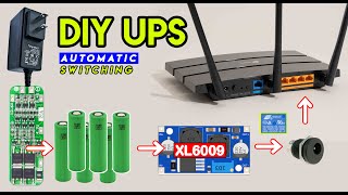 How To Make 12v Mini Ups For Router  Onu  Automatic Switching  Zero Second Pulse  Long Backup [upl. by Coralie525]