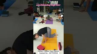 Arm balancing yoga flow reel view YogaFlow yogalove yogacommunity KidsYoga MindfulMovement [upl. by Eidurt]