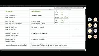 WFrage and Aussagesatz  Start Deutsch A1 First Live Session  Part 3 [upl. by Sverre]