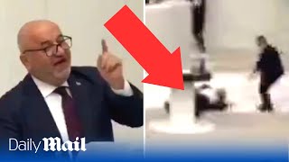 Turkish MP has heart attack after saying Israel will ‘suffer the wrath of Allah’ in Parliament [upl. by Welcher202]