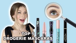 TOP 5 DROGERIE MASCARAS im LIVE TEST I Kim Wood [upl. by Heimlich302]