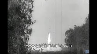 Indian launch of Rohini satellite from Sriharikota launch pad 1979 [upl. by Garaway]