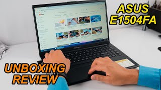 Laptop💻Asus E1504FA 📦Unboxing  Review  Información ⌨️🖱️ Test 📸🌡️🎤🔊 [upl. by Retsub564]