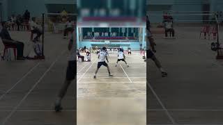 Badminton rally Perfect jump smash 🏸badminton badmintonlovers badmintonhighlights badmintongame [upl. by Capon331]