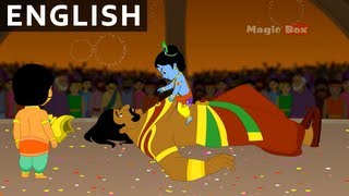 End of Kamsa HD  Krishna vs Demons  Little Krishna  Watch this Animated story in English [upl. by Sad]