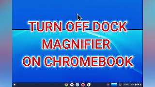 HOW TO TURN OFF DOCK MAGNIFIER ON CHROMEBOOK 2024 [upl. by Ylrebma]