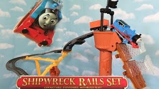 Thomas and Friends New Trackmaster Shipwreck Rails Train Set Disney Cars Play Doh Egg Surprise [upl. by Hgeilhsa499]