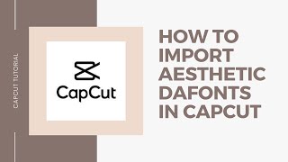 𑁍 How to import dafont on CapCut  iosandroid  tutorial   rnndn [upl. by Atiuqad]