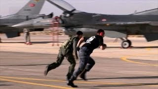 Jordanian Turkish American F16 Pilots Compete in Falcon Air Meet [upl. by Yonita310]