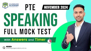 PTE Speaking Full Mock Test with Answers  November 2024  LA Language academy PTE NAATI IELTS [upl. by Sivet]