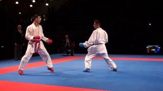 Karate1 PL Almere 2014  MAHDI vs MARESCA  Kumite male 60 FINAL [upl. by Ailekahs]