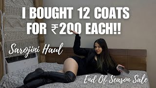 SSR001 I BOUGHT 12 COATS FOR ₹200 EACH   sarojini nagar market delhi l sarojini haul [upl. by Esinert]