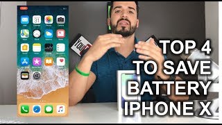 TOP 4 Ways to Save Battery on your iPhone X [upl. by Sucramal]