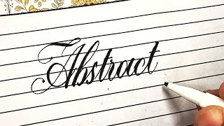 How to write Abstract in beautiful stylish calligraphy [upl. by Lesna]