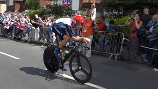 Olympic Time Trial Cycling Filmed in HD roadside just outside Hampton Court [upl. by Merl]