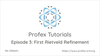 Profex XRD First Rietveld Refinement with Profex [upl. by Cyma723]