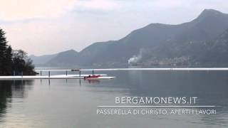 Bergamonews  La passerella di Christo vista da vicino [upl. by Otrebla]