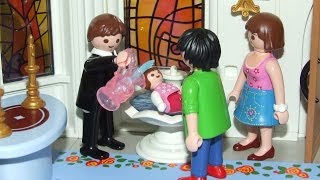 Taufe in der Playmobil Kirche 4296 église baptême baptism Kurzfilm movie Baby Pfarrer [upl. by Sianna9]