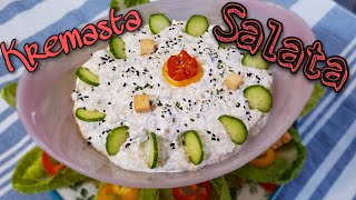 Kremasta salata  moj favorit recept koji su mnogi trazili Kompletan obrok u jednoj porciji [upl. by Lanna436]