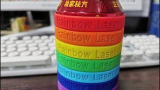 Rainbow CO2 laser machine Silicone bracelets laser engraving [upl. by Aholla]