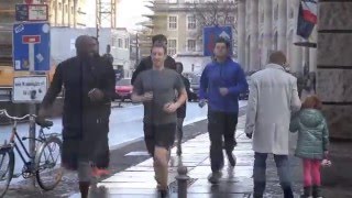 Mark Zuckerberg jogging in Berlin [upl. by Kauffman]