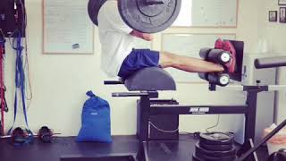 GHD Sit Ups  60kg Barbell [upl. by Ralfston]