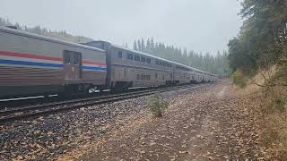 Amtrak 168 leads AMTRK 5 in Colfax CA [upl. by Kimmel]