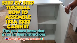 IKEA EKET LARGE CABINET UNBOXING ASSEMBLY QUICK amp EASY IDEAS HACKS amp TIPS OF INSTALLING 🌞 JnC CORNER [upl. by Hubing]