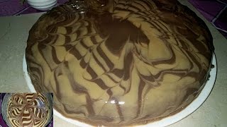 cake marbré اسهل طريقة لتحضير كيكة رخامية خفيفة و لذيذة [upl. by Steck]