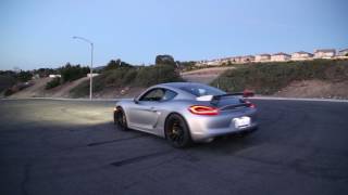 Focus Porsche 981 Cayman GT4 Titanium Race Exhaust System  Startup Revs Flybys [upl. by Neyu585]