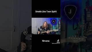 Nirvana Smells Like Teen Spirit super easy guitar lesson shorts [upl. by Ayahc84]