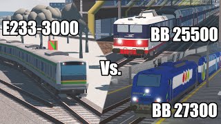 Terminal Railways Japanese E233 Vs French BBs comparison [upl. by Suh]