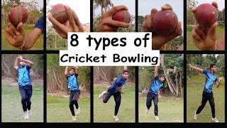 All Types Of Bowling in Cricket  Grip amp Action FastSpin Bowling  Challenge to You [upl. by Zetnom]