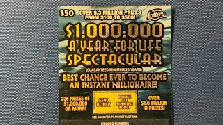 1000000 A YEAR FOR LIFE SPECTATCULAR SCRATCH OFF FROM THE FLORIDA LOTTERY [upl. by Mitzl]