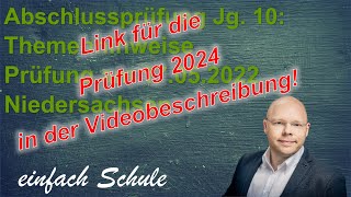 2024Link in Beschreibung Themenhinweise Abschlussprüfung 2022 Realschule Niedersachsen [upl. by Job]