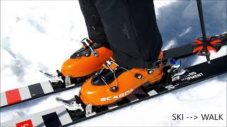 Vipec Evo  Ski Walk Mode  Fritschi Swiss Bindings [upl. by Erine]