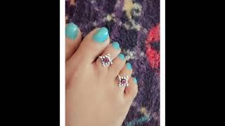 Trendy Toe rings metti design Hemas video channel [upl. by Stan]